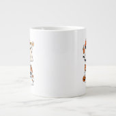 Cute Halloween Ghost Pumpkin Design ジャンボコーヒーマグカップ (正面)