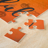 Cute Halloween Ghost Pumpkin Spice Personalized ジグソーパズル (側面)