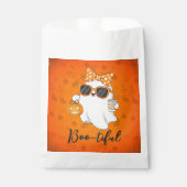 Cute Halloween Ghost Pumpkin Spice Personalized フェイバーバッグ (正面)