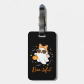 Cute Halloween Ghost Pumpkin Spice Personalized ラゲッジタグ (裏面縦)