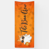 Cute Halloween Ghost Pumpkin Spice Personalized 横断幕 (縦)