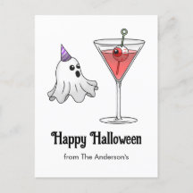 Cute Halloween Ghost & Spooky Cocktail