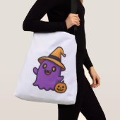 Cute Halloween Ghost Sticker  クロスボディバッグ (クローズアップ)