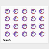 Cute Halloween Ghost Sticker – Trick or Treat Kawa ラウンドシール (シート)