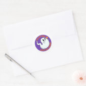 Cute Halloween Ghost Sticker – Trick or Treat Kawa ラウンドシール (封筒)