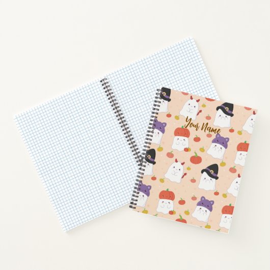Cute Halloween Ghostie Notebook, Back to School ノートブック (内部)