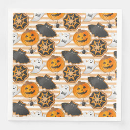 CUTE HALLOWEEN GHOSTS BATS SPIDER WEBS PUMPKINS