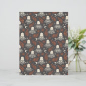Cute Halloween Ghosts Lace - Rust Scrapbook Paper (スタンド正面)