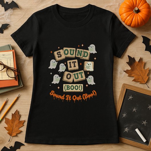 Cute Halloween Gift for Phonics Teachers & Readers Tシャツ