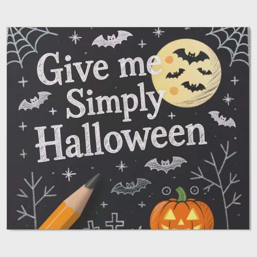 Cute Halloween Gift Wrap ラッピングペーパー (フラット)