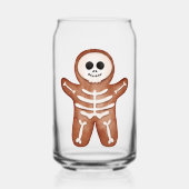 Cute Halloween Gingerbread Skeleton Cookie ガラス缶 (裏面)