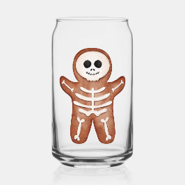 Cute Halloween Gingerbread Skeleton Cookie ガラス缶