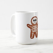 Cute Halloween Gingerbread Skeleton Cookie コーヒーマグカップ (正面左)