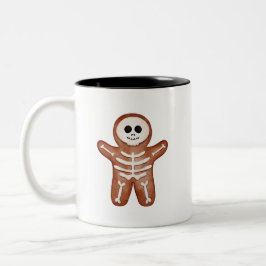Cute Halloween Gingerbread Skeleton Cookie ツートーンマグカップ