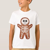 Cute Halloween Gingerbread Skeleton Cookie Tシャツ (正面)