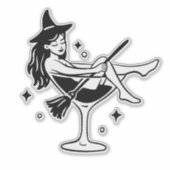 Cute Halloween Girl Sticker – Fun Spooky Design fo シール (正面)