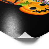 Cute Halloween Girls Witchy Unicorn Halloween フォトプリント (角)