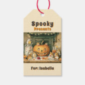 Cute Halloween Hamster Snack Party ギフトタグ (正面)