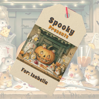Cute Halloween Hamster Snack Party ギフトタグ