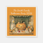 Cute Halloween Hamster Snack Party スタンダードカクテルナプキン (正面)