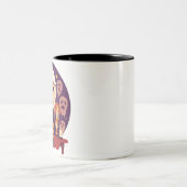 Cute Halloween Horror Witch Mug – Spooky Ghosts &  ツートーンマグカップ (中央)
