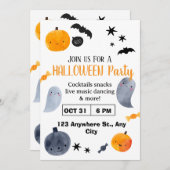Cute Halloween Invitation | Kids & Family 招待状 (正面/裏面)