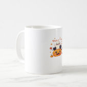 Cute Halloween - Kawaii Ghost and Black Cats Class コーヒーマグカップ (正面左)