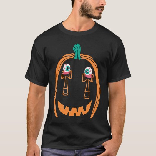 Cute Halloween Kendama Costume with Spiked Eyes Tシャツ (正面)