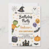 Cute Halloween Kids Party Invitation 招待状 (正面)