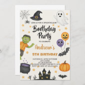 Cute Halloween Kids Party Invitation 招待状 (正面/裏面)