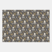 Cute Halloween Lace Ghosts Set of Three ラッピングペーパーシート (正面2)