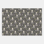 Cute Halloween Lace Ghosts Set of Three ラッピングペーパーシート (正面)