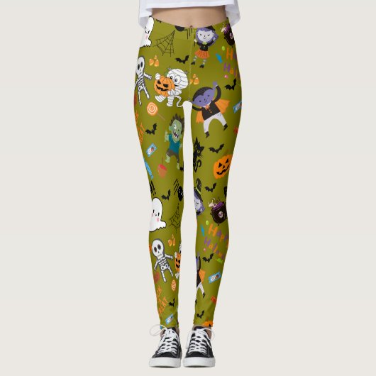 Cute Halloween Leggings レギンス (正面)