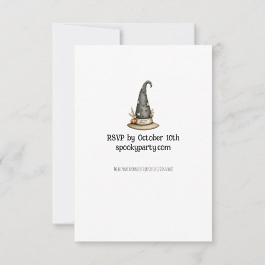 Cute Halloween Little Boo Bash Party 招待状 (裏面)