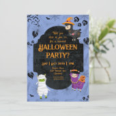 Cute Halloween Llama 1 Party 招待状 (スタンド正面)