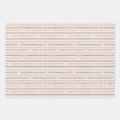 Cute Halloween Modern Pastel Ghost Gift Wrap ラッピングペーパーシート (正面3)