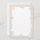 Cute Halloween Monster Baby Shower Design 招待状 (裏面)