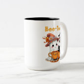 Cute Halloween Mug Boo-Tea Ghost Bat Cat ツートーンマグカップ (正面右)