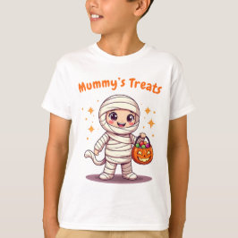 Cute halloween mummy child t-shirt tシャツ