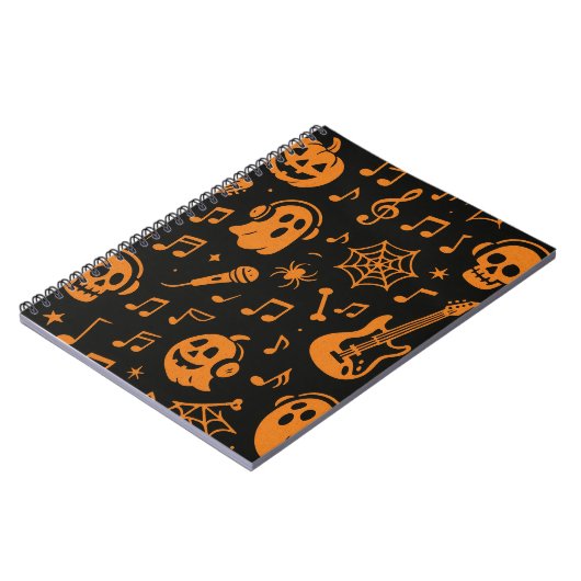 cute Halloween music notebook ノートブック (左側)