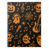 cute Halloween music notebook ノートブック (正面)