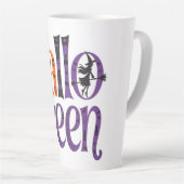 Cute halloween orange purple カフェラテマグ (右アングル)