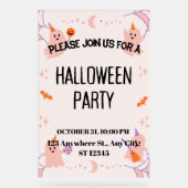 Cute Halloween Party Invitation アクリルサイン (正面)