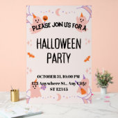 Cute Halloween Party Invitation アクリルサイン (ウェディング)