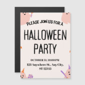 Cute Halloween Party Invitation マグネット招待状 (正面/裏面)