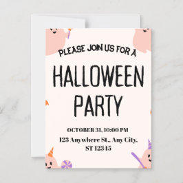 Cute Halloween Party Invitation マグネット招待状