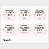 Cute Halloween Party Invitation ラウンドシール (シート)