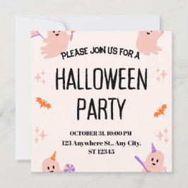 Cute Halloween Party Invitation 招待状