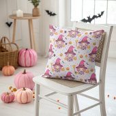 Cute Halloween Pattern with Pumpkins and Ghosts クッション