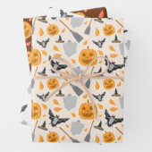 Cute Halloween Pattern Wrapping Paper Sheet Sets. ラッピングペーパーシート (インサイチュ)